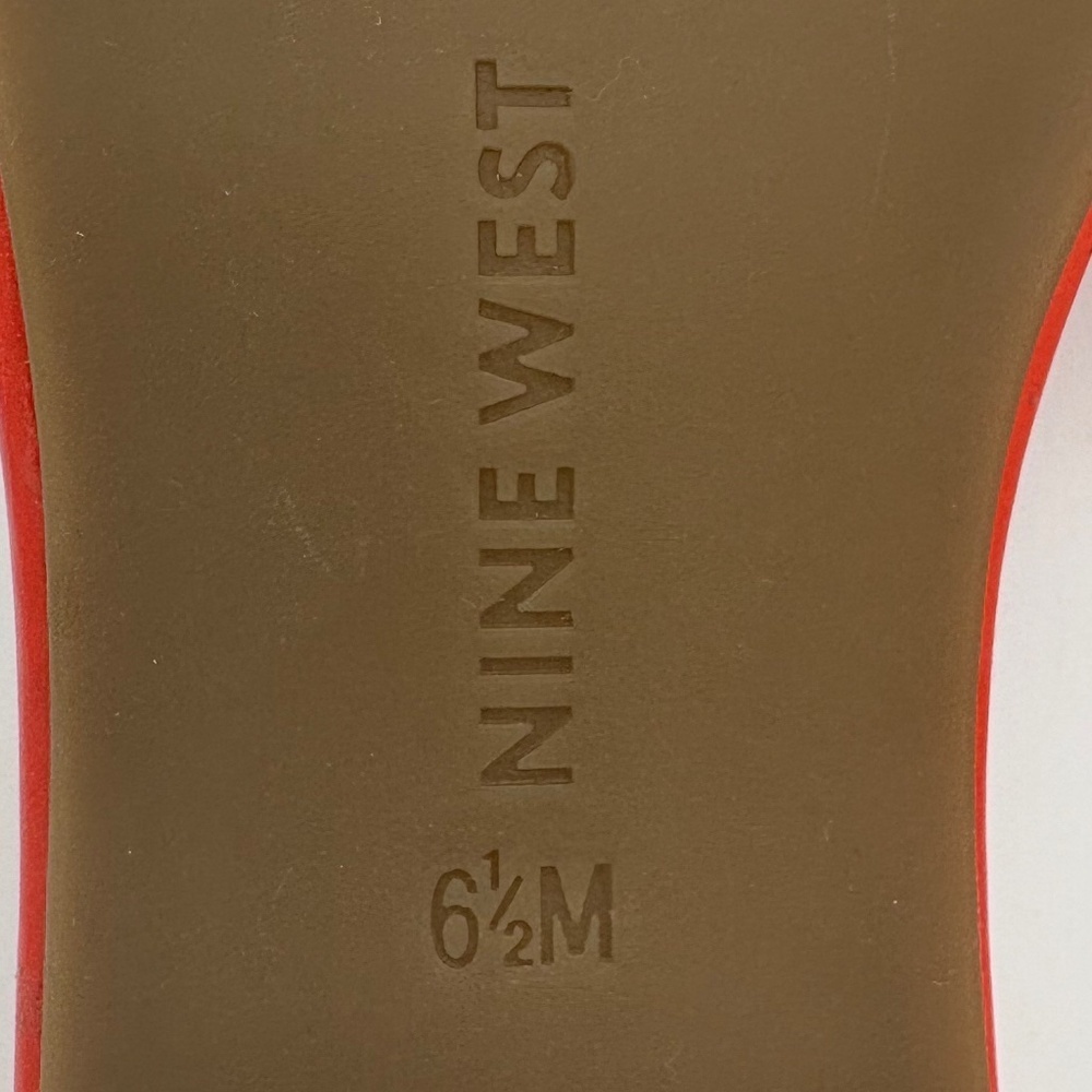NIB Nine West Orange Sonet3 Sandals; Size 6.5 - Picture 9 of 12